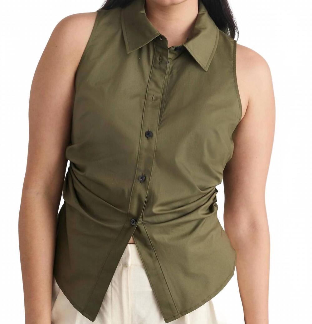 NEW TANYA TAYLOR hannah tie-back top in green